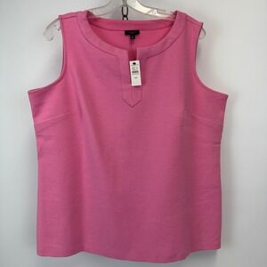 Talbots Ribbed Sleeveless Knit Top Plus Petite‎ 1XP Pink NWT